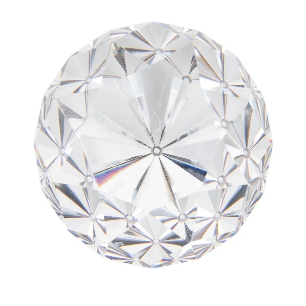 Tiffany & Co. Crystal Diamond Shaped Paperweight.